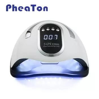 Мощная сушилка для ногтей SUN X10 MAX с УФ-светодиодом, портативная профессиональная лампа для домашнего использования для быстрого высыхания гель-лака для ногтей EU