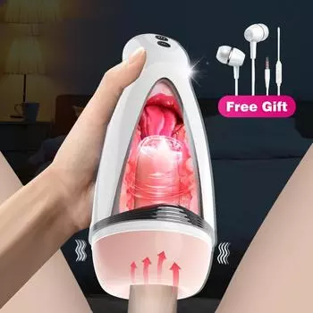 Мощное мужское автоматическое устройство для мастурбации. Голосовое взаимодействие. 3D Реалистичная вагина. Устройство для орального секса. 10-частотная вибрация. Тренажер для пениса. Секс-инструмент.