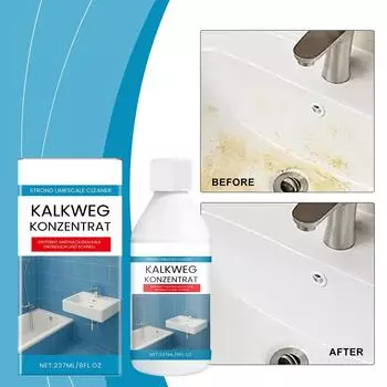 Мощное средство для удаления накипи в ванной, нейтральное, защищает поверхность, подходит для душевых лейок, плитки и металлов 237 мл One Size