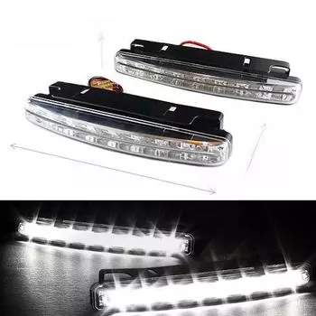 Мощные 8-светодиодные дневные ходовые огни для автомобилей 8 daytime running lights белый