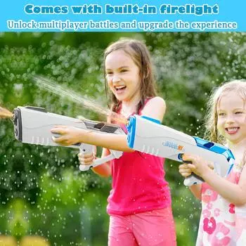 Мощный электрический водяной пистолет для детей/взрослых, автоматические водяные пистолеты, водяные пистолеты-бластеры для летних игрушек для бассейна/пляжа One Size синий