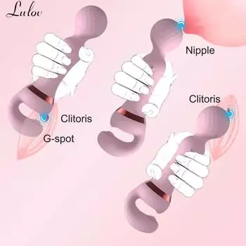 Мощный AV-вибратор 2 в 1, женский стимулятор клитора с волшебной палочкой, USB перезарядка, 20 режимов, массажер для точки G, секс-игрушки, фаллоимитатор для женщин