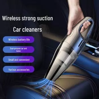 Мощный беспроводной автомобильный пылесос: Портативная и ручная зарядная модель, идеально подходит для оптовых подарков.