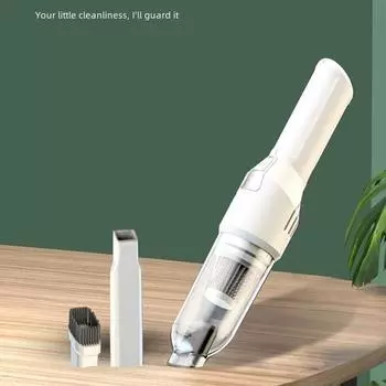 Мощный беспроводной ручной автомобильный пылесос с супер всасыванием USB Wireless Charging 9000Pa White
