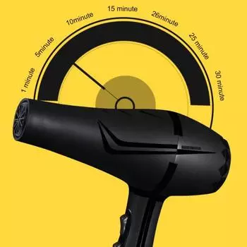 Мощный фен, низкий уровень шума, легкий черный фен, диффузор для волос с постоянной температурой, парикмахерская US Plug 1