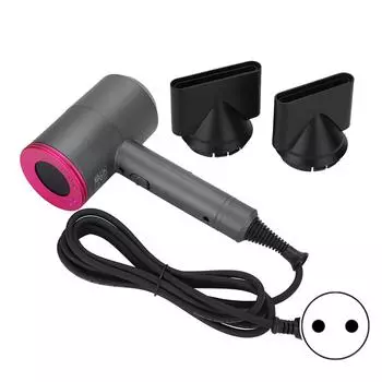 Мощный фен с постоянной температурой, бесшумный, быстро укладывающийся фен, серый, розовый, красный US Plug
