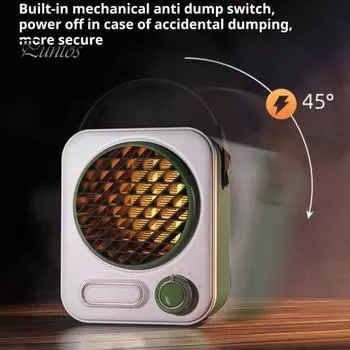 Мощный обогреватель 1000 Вт Эффективное распределение тепла Низкий уровень шума Мгновенный обогрев Энергосберегающий обогреватель Вентилятор Обогреватель помещений EU светло-зеленый