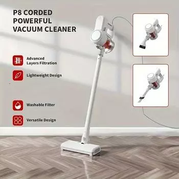 Мощный проводной ручной пылесос - для спален, гостиных, полов и ковров, для уборки шерсти домашних животных и деревянного пола us белый