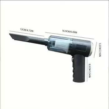 Мощный ручной пылесос, маленький, беспроводной, с сильным всасыванием, для уборки дома, автомобиля и рабочего стола, 1 шт. чёрный