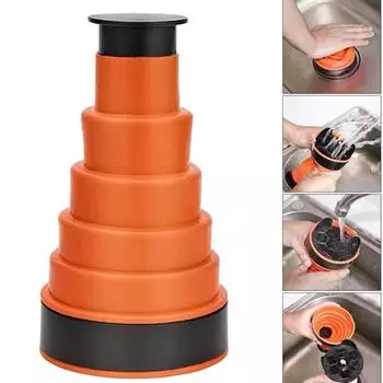 Мощный ручной сливной насос высокого давления для ванной комнаты, кухонной раковины, плунжерный очиститель труб orange