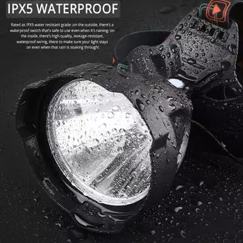 Мощный светодиодный налобный фонарь Big Light Cup Яркий 18650 перезаряжаемый налобный фонарь Водонепроницаемый налобный фонарь Аварийный фонарик
