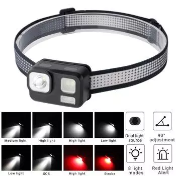 Мощный светодиодный налобный фонарь, уличный фонарик для рыбалки, портативное освещение, прожектор для кемпинга, фара