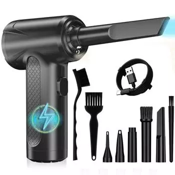 Мощный сжатый воздух Пылесос C4915C Глубокая очистка Заменить баллон со сжатым воздухом Нет баллона с воздухом Пылесос Очиститель клавиатуры Чистка ПК чёрный