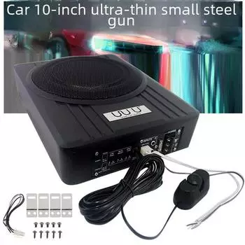 Мощный ультратонкий автомобильный сабвуфер 12 В - 8 и 10 динамик Pure Bass null