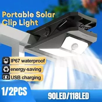 Мощный уличный настенный светильник для балкона, водонепроницаемый, для лестницы, сада, суперяркое освещение, светодиодный уличный светильник на солнечных батареях, освещение для двора 90LED 1PC