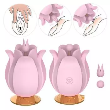 Мощный вибратор-игрушка-роза для женщин, вакуумный стимулятор орального соска, присоска для клитора, женские секс-игрушки, товары для взрослых женщин