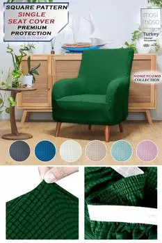 Mosimoso домашнее эластичное гибкое моющееся кресло с квадратным узором, одноместный чехол для сиденья, чехол для дивана, одинарный