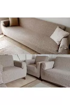 Mosimoso Домашний жаккардовый эластичный чехол для дивана 3+3+1+1 | Эластичный чехол на сиденье | Набор чехлов для дивана