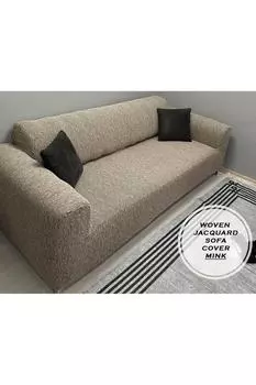 Mosimoso Главная страница Однотонный жаккардовый чехол для 3-местного дивана | Эластичный чехол для дивана | Чехол на диван-кровать | Чехол на сиденье