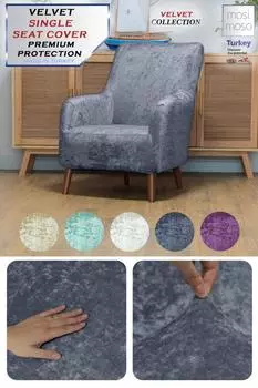 Mosimoso Home Бархатный одноместный чехол для дивана Эластичный чехол для дивана | Эластичный чехол на сиденье | Чехол на сиденье