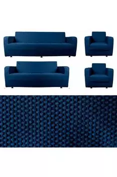 Mosimoso Home Honeycomb 3+2+1+1 Elastic Flexible Sofa Cover | Elastic Seat Cover | Seat Cover Set