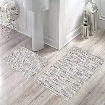 Mosimoso Home MB011 Коврик для ванной с принтом, 2 предмета