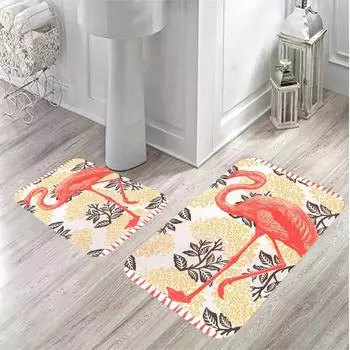 Mosimoso Home MB014 Коврик для ванной с принтом, 2 предмета