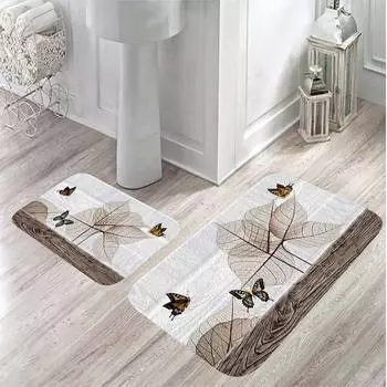 Mosimoso Home MB017 Коврик для ванной с принтом, 2 предмета