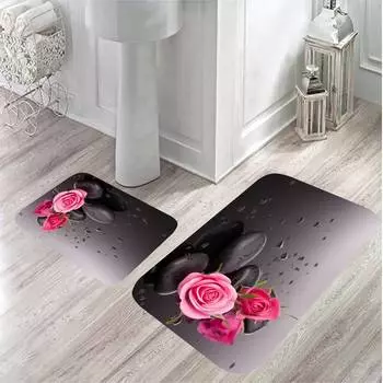 Mosimoso Home MB018 Коврик для ванной с принтом, 2 предмета