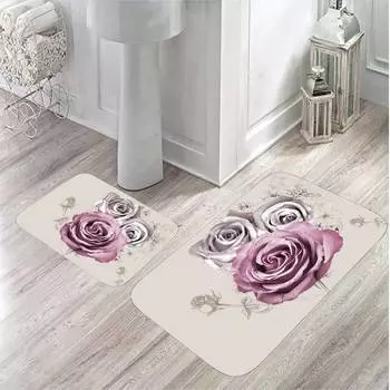 Mosimoso Home MB019 Коврик для ванной с принтом, 2 предмета