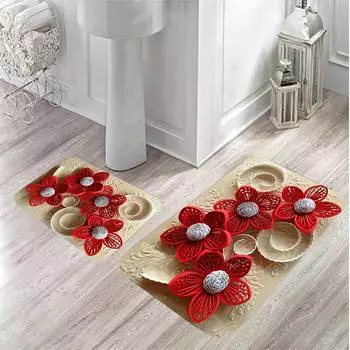 Mosimoso Home MB020 Коврик для ванной с принтом, 2 шт.