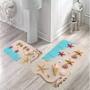 Mosimoso Home MB029 Коврик для ванной с принтом, 2 предмета