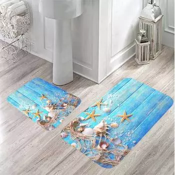 Mosimoso Home MB037 Коврик для ванной с принтом, 2 предмета