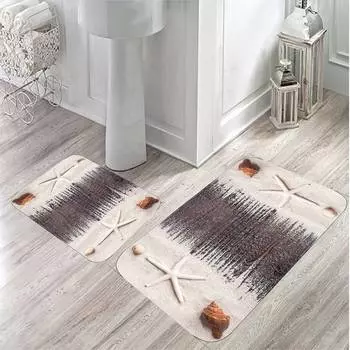Mosimoso Home MB039 Коврик для ванной с принтом, 2 предмета