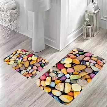 Mosimoso Home MB040 Коврик для ванной с принтом, 2 предмета