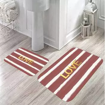 Mosimoso Home MB043 Коврик для ванной с принтом, 2 предмета