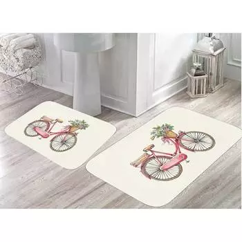 Mosimoso Home MB046 Коврик для ванной с принтом, 2 предмета