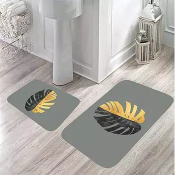 Mosimoso Home MB051 Коврик для ванной с принтом, 2 предмета