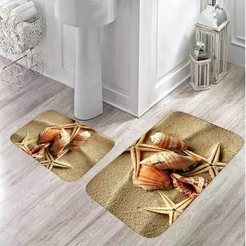 Mosimoso Home MB053 Коврик для ванной с принтом, 2 предмета