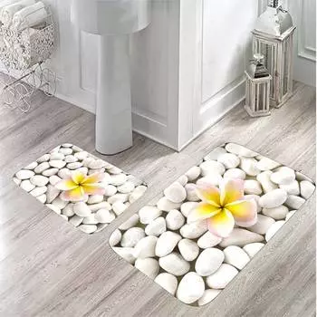 Mosimoso Home MB054 Коврик для ванной с принтом, 2 предмета