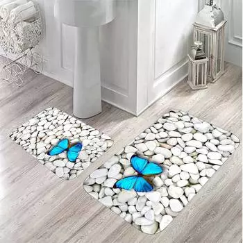 Mosimoso Home MB055 Коврик для ванной с принтом, 2 предмета