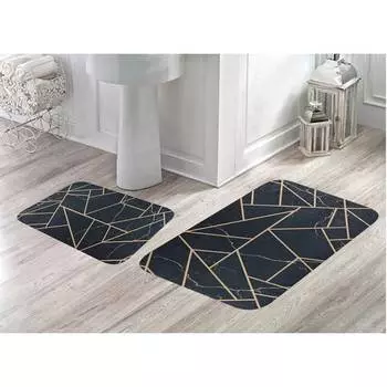 Mosimoso Home MB068 Коврик для ванной с принтом, 2 предмета