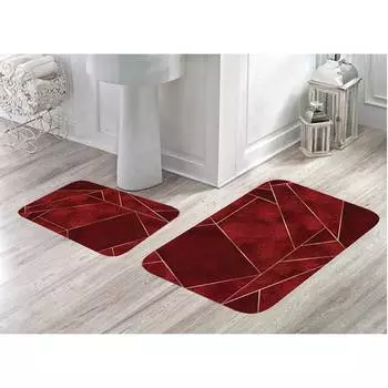 Mosimoso Home MB069 Коврик для ванной с принтом, 2 предмета