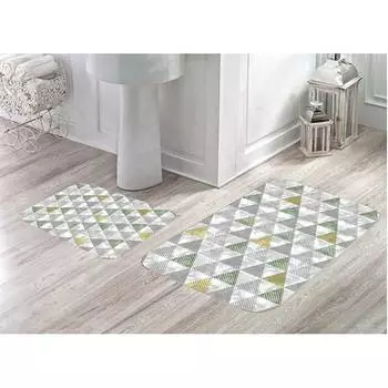 Mosimoso Home MB070 Коврик для ванной с принтом, 2 предмета