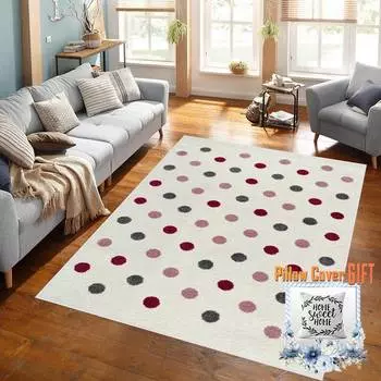 Mosimoso Home MC422 Ковер с принтом на подошве в горошек