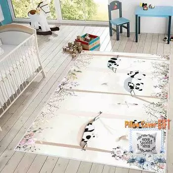 Mosimoso Home MJ028 Детский ковер с нескользящей подошвой в горошек и принтом