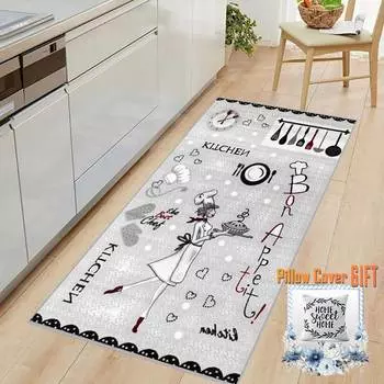 Mosimoso Home MJ048 Кухонный ковер с принтом на подошве в горошек