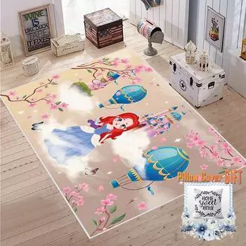 Mosimoso Home MJ051 Детский ковер с нескользящей подошвой в горошек и принтом