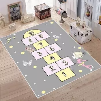 Mosimoso Home MJ060 Детский ковер с нескользящей подошвой в горошек и принтом