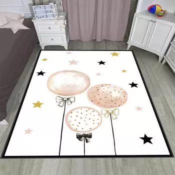 Mosimoso Home MJ061 Детский ковер с нескользящей подошвой в горошек и принтом